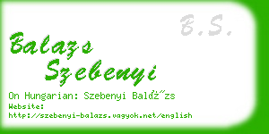 balazs szebenyi business card